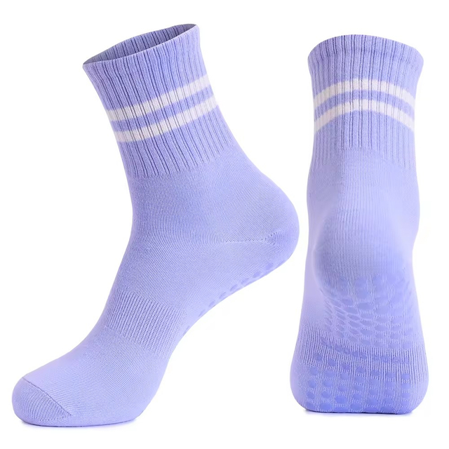 Gepolsterte Yoga-Laufsocken mit Dot-Grip